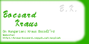 bocsard kraus business card